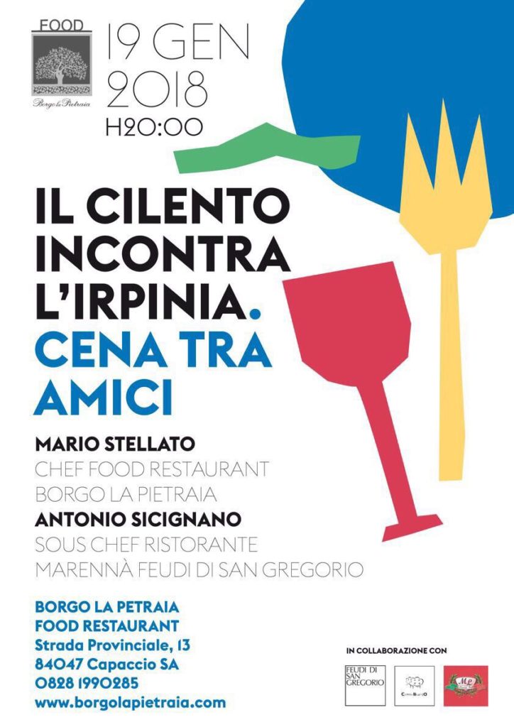 Il cilento incontra l irpinia cena a 4 mani